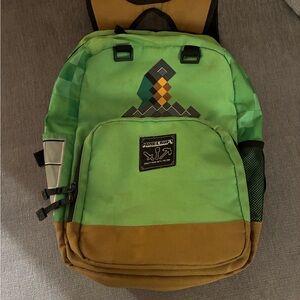 Minecraft Green and Tan Kids Backpack